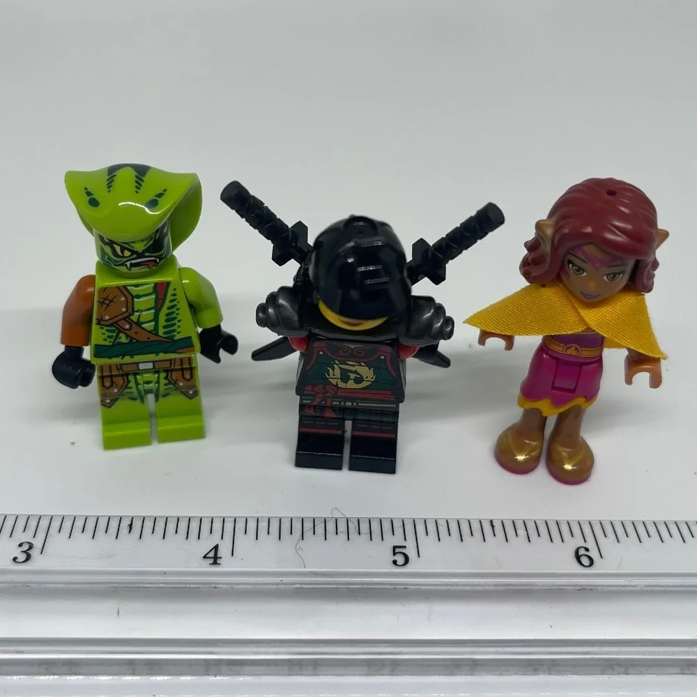 LEGO Ninjago & Elves Minifigures Lot‎ of 3 Snake Warrior Samurai Elf Girl